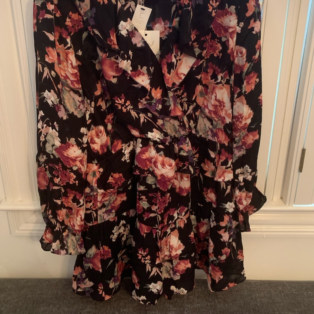 Joie JOADA dress, floral print, color:CAVIAR